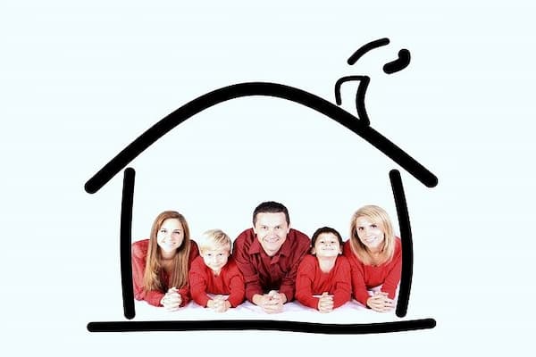 asigurarea pad familie cu trei copii in conturul unei case